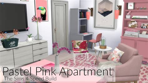 The Sims 4 Pastel Pink Girly Apartment Youtube