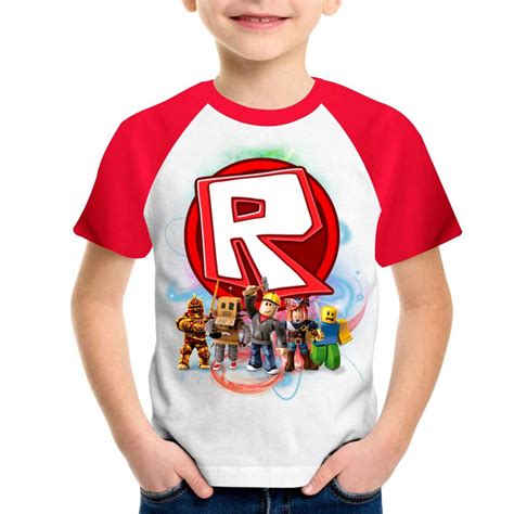 Camiseta Infantil Roblox R Camiseta Do Jogo Roblox Roupa Roblox