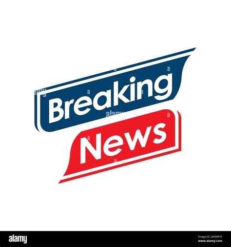 Breaking News Logo Icon For News Entertaining Show Sign Banner Vector