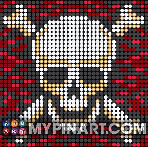 Pin Art Pirates Cross Stitch Skull Push Pin Art Pin Art