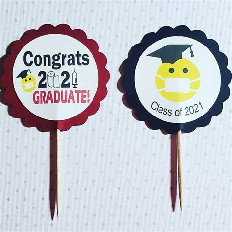 Graduation Cupcake Toppers Clip Art