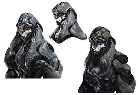 Alien Head Concepts From Mass Effect Andromeda Alien Concept Art