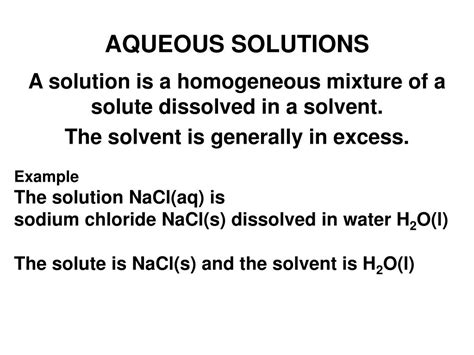 Ppt Aqueous Solutions Powerpoint Presentation Free Download Id1197096
