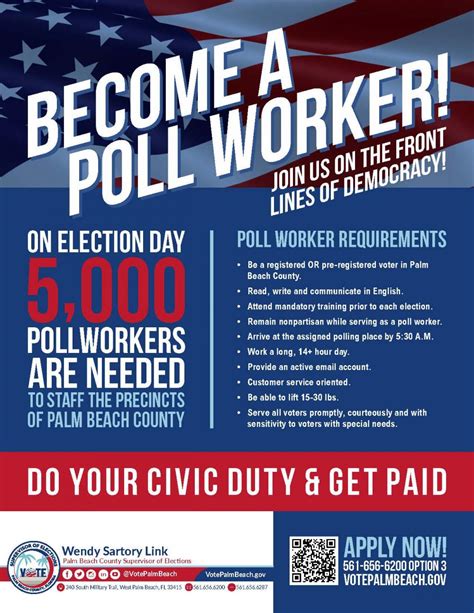 Poll Workers Needed Lake Clarke Shores Florida