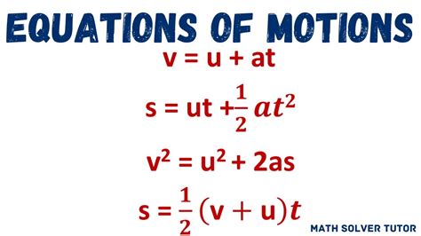 Equation Of Motions Mechanics Linear Motion Equations Youtube