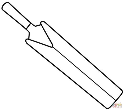Cricket Bat Coloring Page Free Printable Coloring Pages