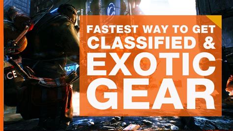 The Division Best Fastest Way To Get Classified And Exotic Gear YouTube