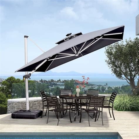 Purple Leaf 11 Feet Double Top Deluxe Solar Powered Led