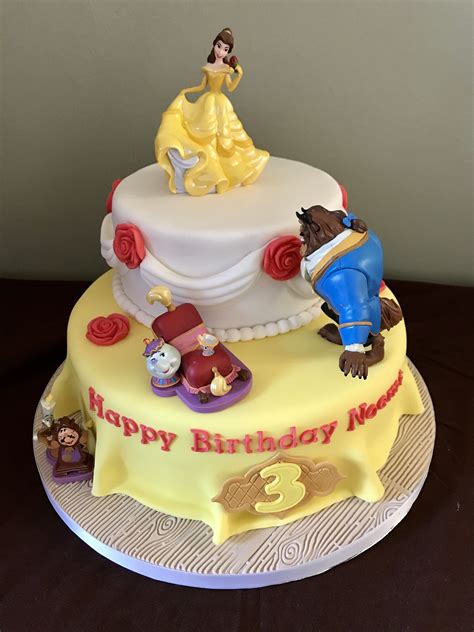 Simple Birthday Cake Beauty And The Beast Cake Beauty And The Beast