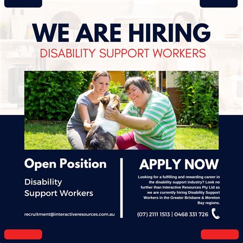 Disability Support Workers Hiring Now Interactive Resources Pty Ltd