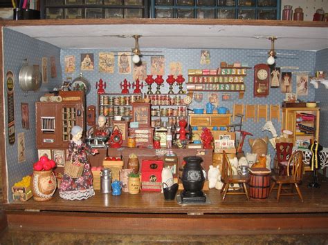 Early Antique Dollhouse Miniature General Store Diorama Loaded Ebay