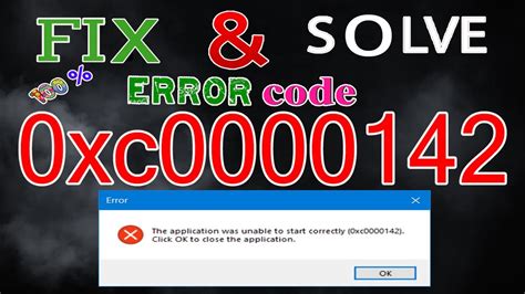 The error code 0xc0000142 is a common windows error that generally comes up when you are using microsoft office, fortnite, steam, autocad or any other when you try to launch a program, you're welcomed by this error message. FIX The Application Was Unable to Start Correctly ...
