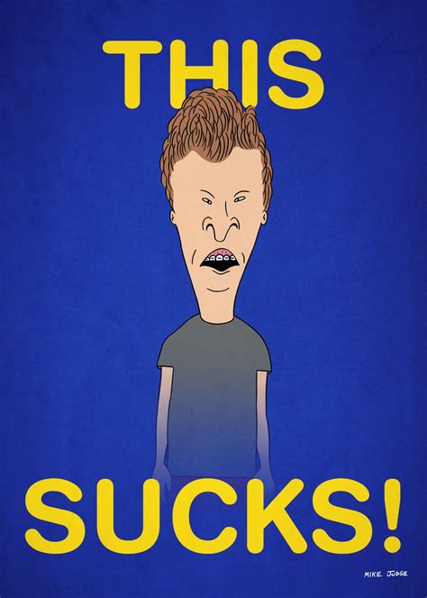 this sucks poster by mtv beavis and butt head displate