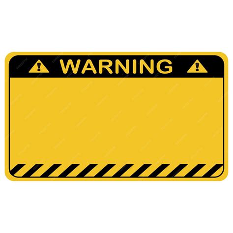 Premium Vector Empty Warning Sign