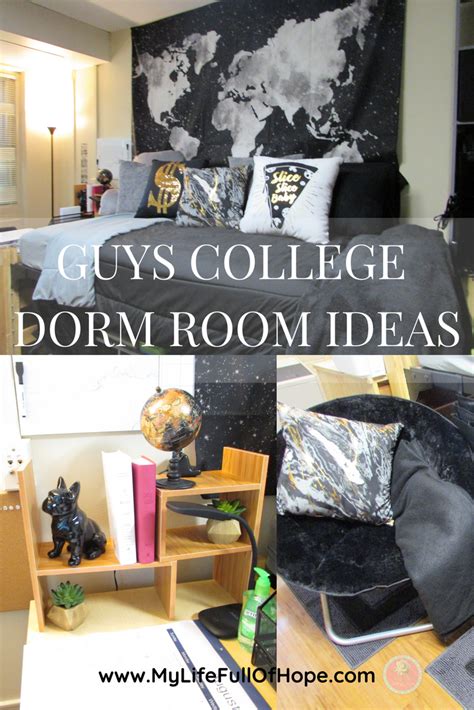 Guys College Dorm Ideas Stylish Organization And Comfort College