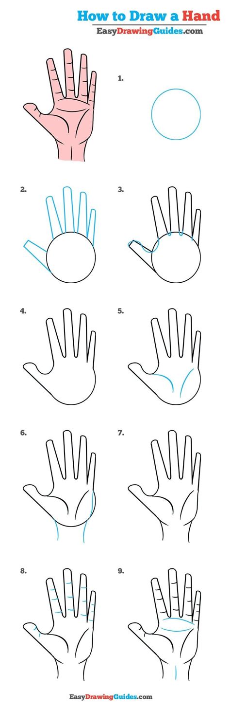 How To Draw A Hand Really Easy Drawing Tutorial