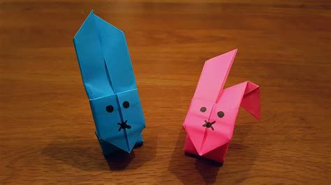 Easy Origami Jumping Bunny Origami Frog Hopping Auntannie Paper Craft