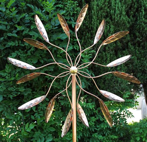 Stanwood Wind Sculpture Kinetic Copper Dual Spinner Etsy