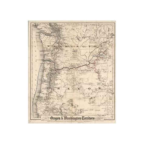 Buy 1880 Map Coltons Township Map Of Oregon And Washington Territory