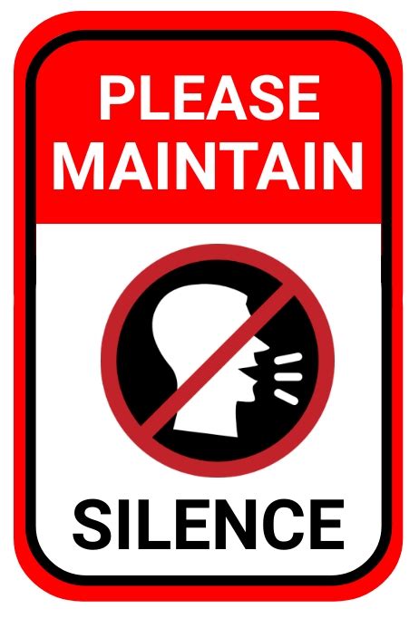 Please Maintain Silence Template Postermywall