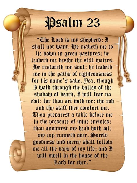 Psalm 23 Poster Kjv 23rd Psalm The Lord Is My Etsy