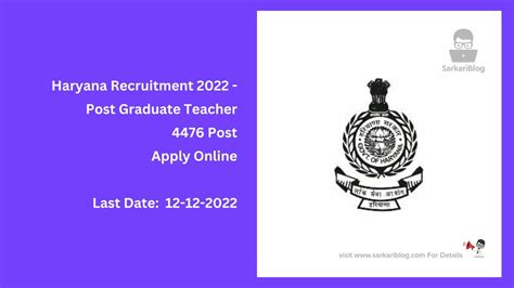 haryana hpsc pgt recruitment 2022 post graduate teacher 4476 post apply online