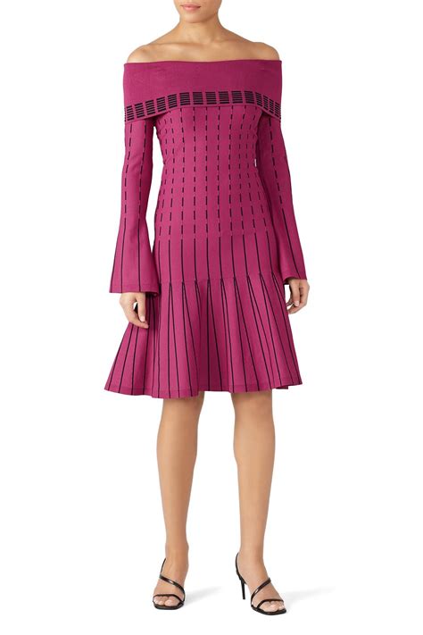 Stripe Off The Shoulder Dress By Prabal Gurung Collective For 40 Rent The Runway