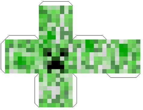 Minecraft Papercraft Head Block Creeper Kids Birthdays Pinterest