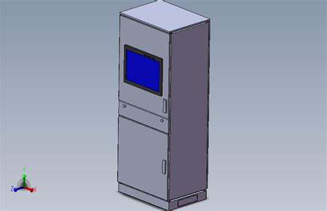 触摸屏控制柜三维模型三维sw2016带参solidworks 2016模型图纸下载 懒石网