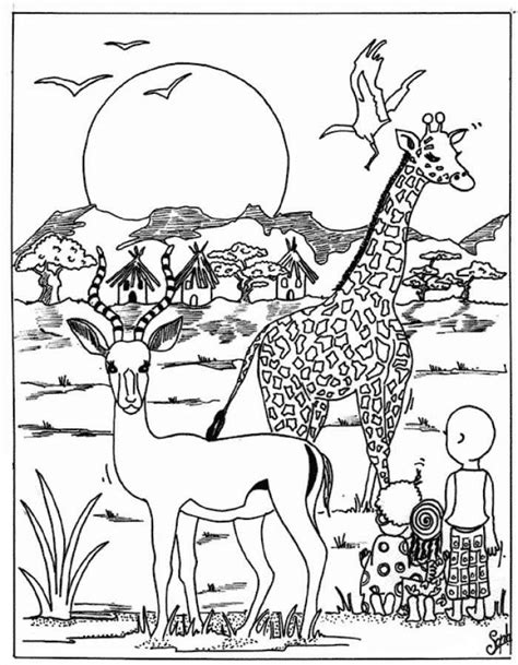 Any of them can be printed online on our website. Wild Animal Coloring Pages | African animals, African ...