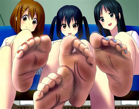 Rule 34 3girls Azusa Nakano K On Barefoot Feet Foot Fetish K On