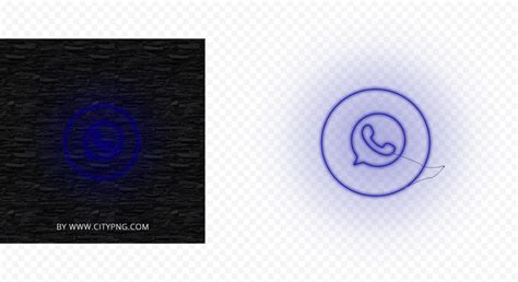 Hd Whatsapp Line Art Dark Blue Neon Logo Icon Png Citypng