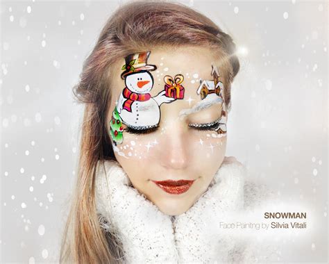 Snowman Face Painting By Silvia Vitali Facepaintingacademy