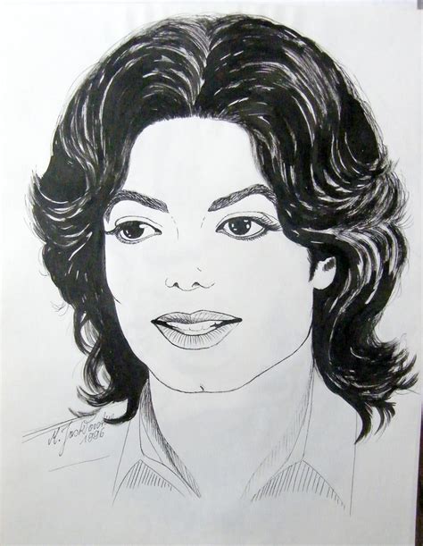 Michael Jackson Portrait Ink Drawing By Gosia Jasklowska On Deviantart