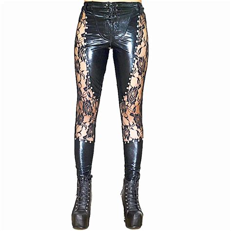Aliexpress Buy Slim Leather Pants Lace Up Women Hot 39627 Hot Sex Picture