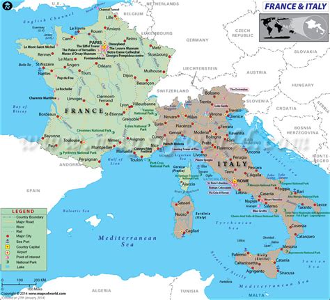Mapa De Francia E Italia