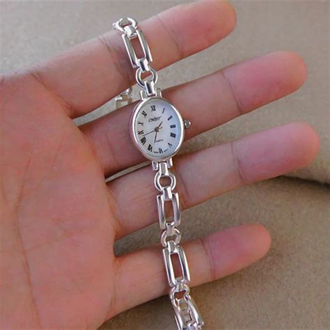 237g Real Pure Sterling Silver Watch Bracelets For Women Fine Jewelry