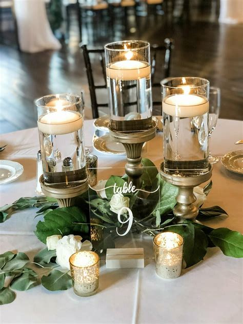 Set Of 3 Pillar Candle Holders For Centerpieces