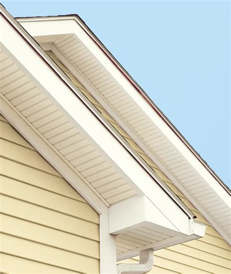 Fascia covering wood fascia with a durable vinyl covering provides a superior alternative to painting. SOFFITS and FASCIA - Premier Home Improvement Co.