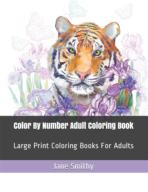 Easy and simple large print designs for adults and beginners. Adult Color by Numbers: Color By Number Adult Coloring ...