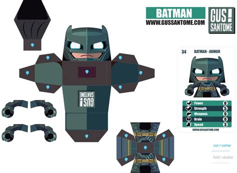 Batman Armour Paper Craft Template By Gus Santome Juguetes De Papel