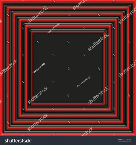 Funky Modern Red And Black Frame Choose Your Size Stock Photo