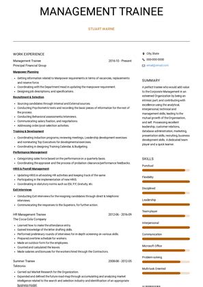 Management Trainee Resume Samples And Templates VisualCV