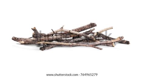 Dry Branches Pile Fire Isolated On Stock Photo Edit Now 764965279