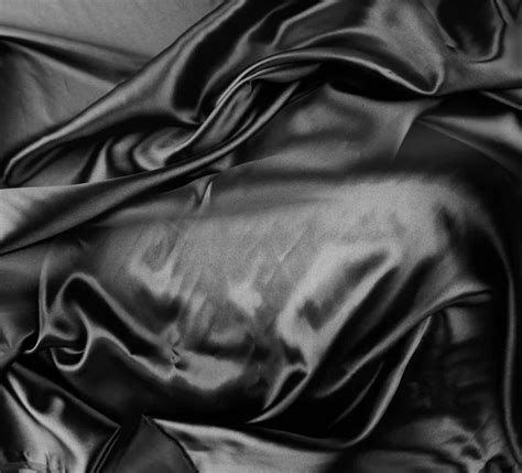 Closeup Of Rippled Black Silk Fabric Stock Image Everypixel