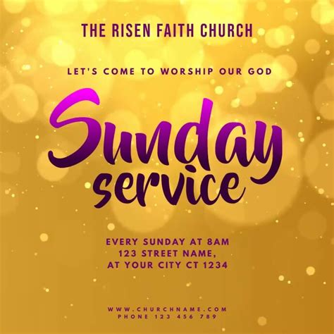 Copy Of Church Sunday Service Postermywall