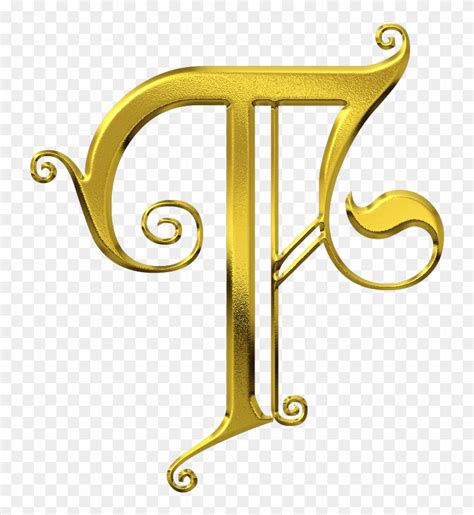 T Fancy Letters Gold Letters Letter T Initials Fancy Golden