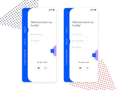 Sign In And Sign Up Screens Concept For Mobile App Uplabs