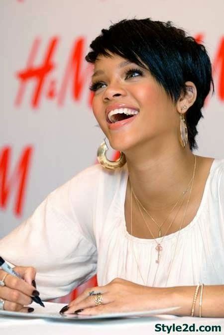 Celebrity Hairstyle Ideas For Short Hair Celebrity Short Hair Rihanna Hairstyles Rihanna