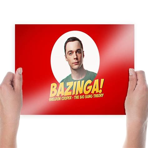 Big Bang Theory Bazinga Jim Parsons Red 3d Tv Movie Poster 24x18 Inch